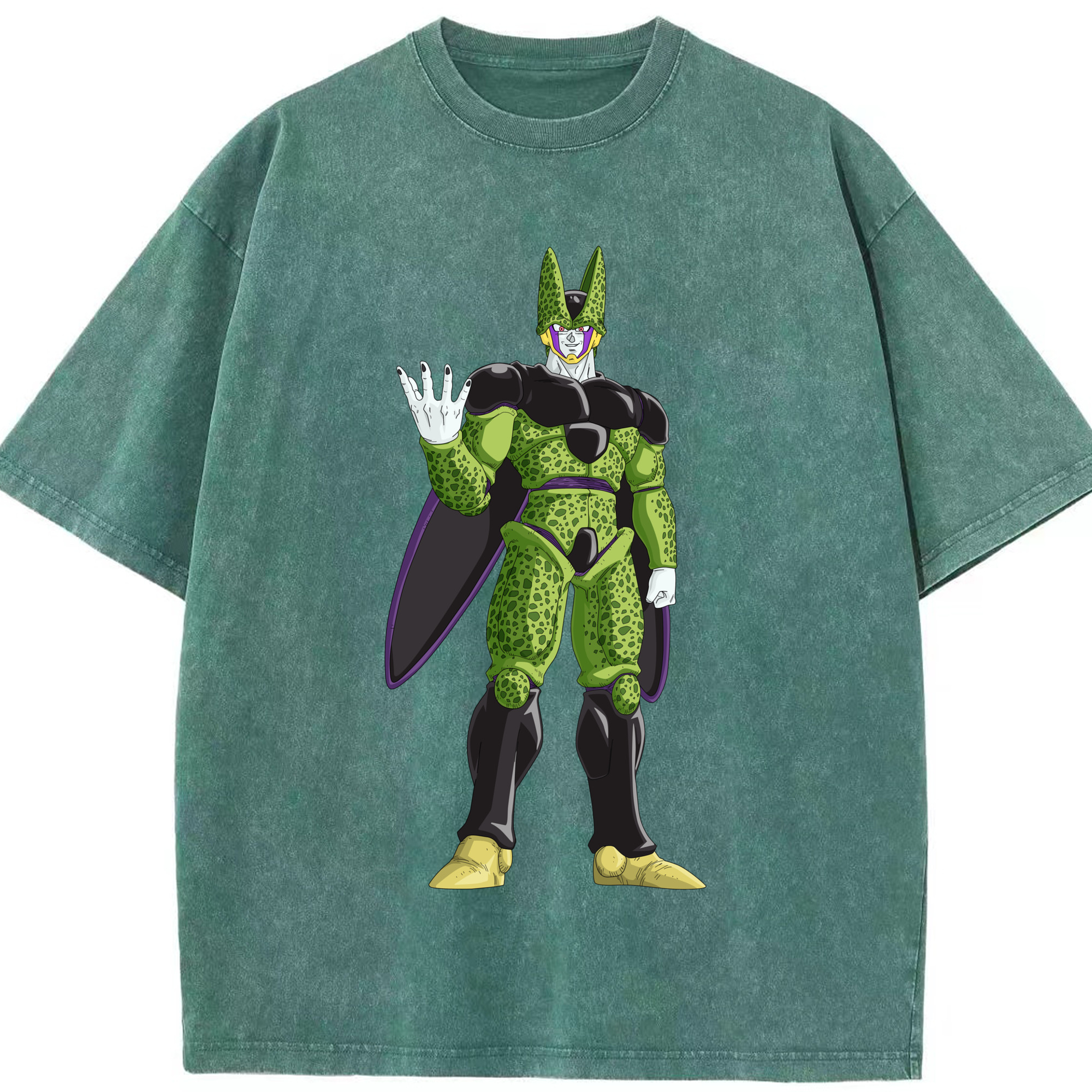 （画像用） ドラゴンボール セル DRAGON BALL Cell 綿100% ヴィンテージ風 半袖Tシャツ（フロントプリント）
